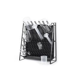 Inevibe Drying Rack for Lab Glassware and Bottles - Laboratory Draining Dryer Stand for Countertop, Space Saving Steel Wire Frame - Station for Baby Feeding Bottle