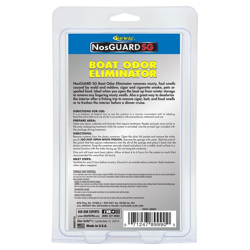 STAR BRITE Boat Odor Eliminator - Fast-Release Vapor System 10g