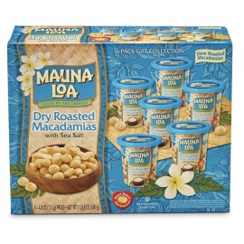 Mauna Loa Premium Roasted Macadamia Nuts, Hawaiian Sea Salt Flavor, 4 Oz Cup (6)