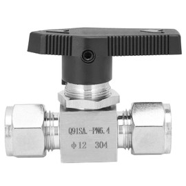 304 Stainless Steel Valve 2‑Way High Pressure Needle Flow Control for Water Gas Oil SS‑44S6Ф12