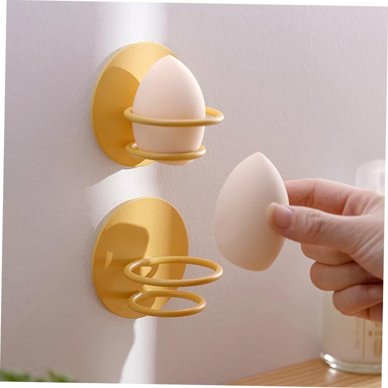 Ipetboom Makeup Sponge Holder Case 4pcs Wall Mount Rack Makeup