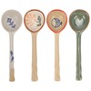 JANKOW 4 Pack Japanese Ceramic Soup Spoons, Long Handle Japanese