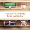 Umbrotiger Clear Pull-Out Drawer Organizer - No-Drill Hidden Storage Tray