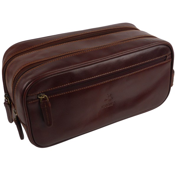 Visconti Leather Mens Washbag Monza Collection