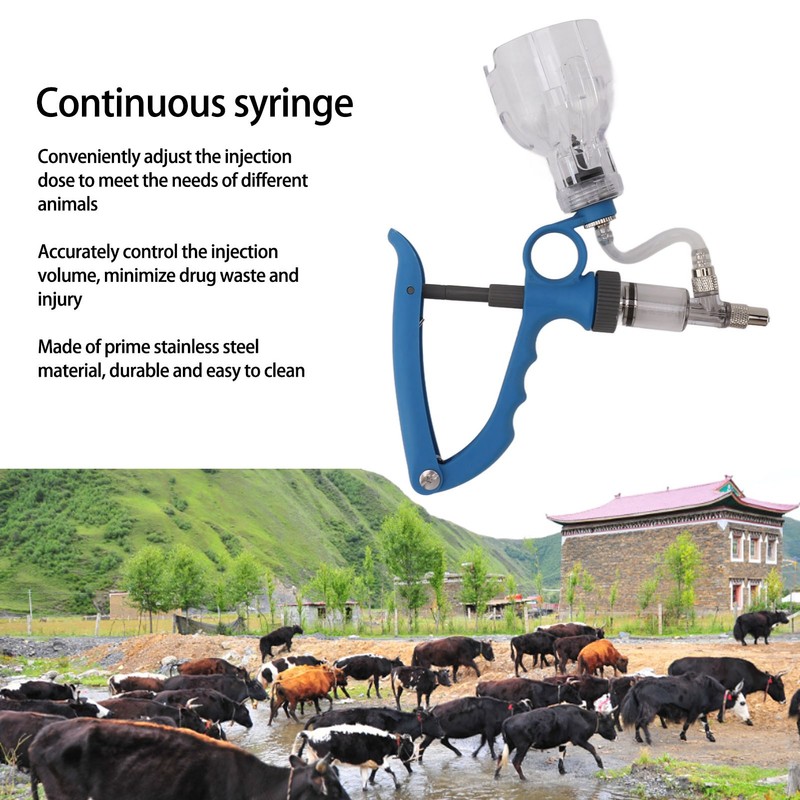 0.5ml‑6ml Livestock Syringe Adjustable Continuous Vaccine Livestock Syringe for Cattle