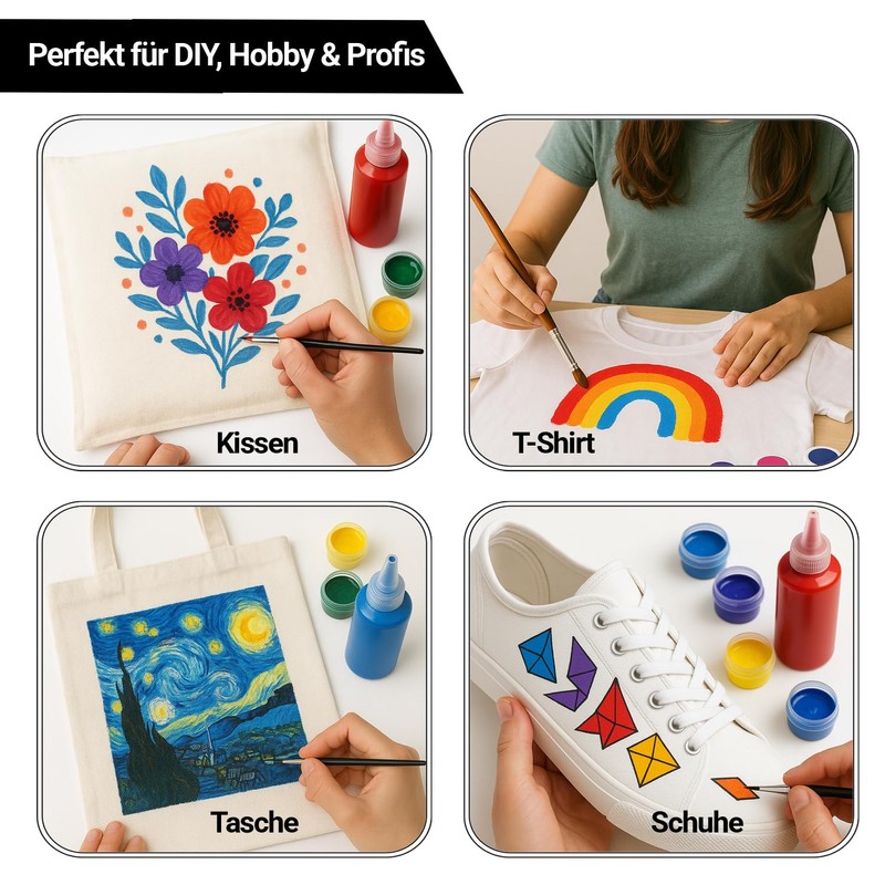 Fabric Paint 500 ml Washable Textile Paint T-Shirt Colour for
