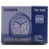 Casio TQ148/2 Travel Alarm Clock-Metallic Blue/White, One Size