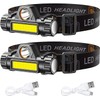 CREADY Pack de 2 linternas LED recargables Linterna frontal con