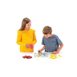 Wissner aktiv lernen 200030.IMP RE Plastic Maths Game Small Disposable Table Educational Game for Children Playfully Learning 1 x 1 for Practice and Firming with Solution Table