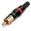 Hicon HI-CM03-NTL RCA Connectors Set of 2 / Red RCA
