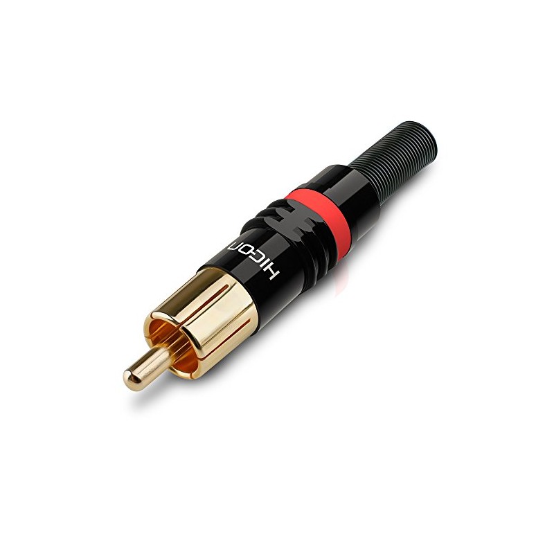 Hicon HI-CM03-NTL RCA Connectors Set of 2 / Red RCA