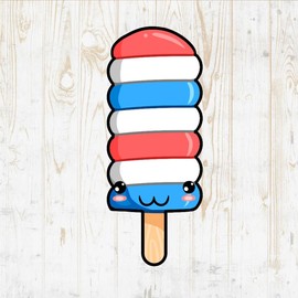 Popsicles Decals Peel & Stick - Wall Vinyl Stickers - Kawaii Ice Cream Stick Summer Cartoon Colorful - Car Window Truck Laptop Tumbler - Kitchen Shop Store Boy Girl Kids Bedroom Room Decor DWSV20308