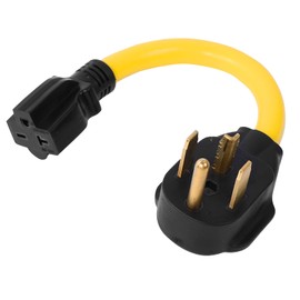 ONETAK NEMA 14-30P to 6-15R 6-20R ETL Listed 240V 20 Amp 4 Prong Male Plug to 3 Prong Female Outlet Receptacle Welder Welding Dryer Power Cord Adapter