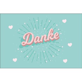 Pack of 4 Premium Thank You Cards (Folding Cards) with 4 Envelopes, Thank You, Cards, Thank You Cards, Wedding, Birth, Baby, Christening, Farewell, Birthday, Anniversary