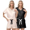 TinyChoice 2 Pack Soft Skin-Friendly Silk Satin Pajama Sets for
