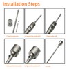 Meccion Carbide Hole Saw Drill Bit, Tungsten Tips Hollow Hole