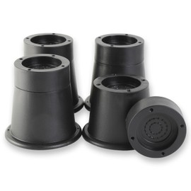 Mitoland Furniture Height Adjuster, Set of 4, Height 2.2 inches (5.5 cm) / 3.1 inches (8 cm), 2 Levels Adjustment, Bed, Kotatsu Table, Sofa, Black