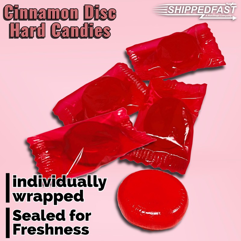 Cinnamon Discs Hard Candies - (5 Pound Bag) of Individually