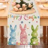 Rabbit Bunny Happy Easter Table Runner, Seasonal Spring Kitchen Dining