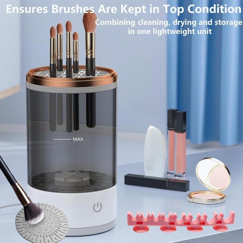 Makeup Brush Cleaner Machine, Portable Electric Makeup Brush Cleaner, Efficient