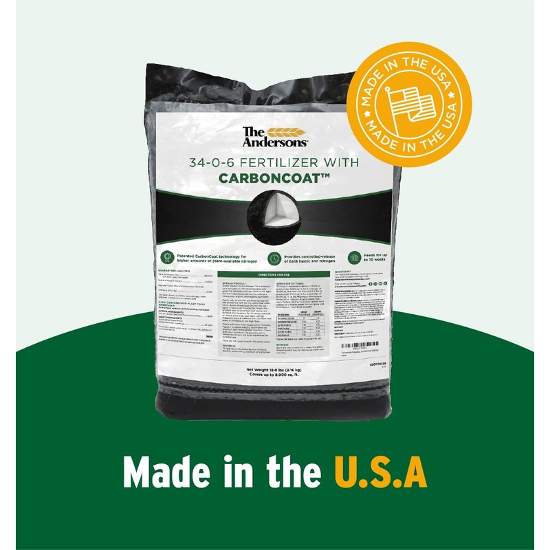 The Andersons Professional-Grade 34-0-6 Fertilizer with CarbonCoat (18 lb. Bag)