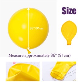 YOUYIKE Pack of 10 Large Balloons, 36 Inch Balloons, Large Balloons, XXL Balloons, Large Balloons, Latex Giant Balloons, for Wedding, Baby Shower, Birthday Party Decoration (91 cm)