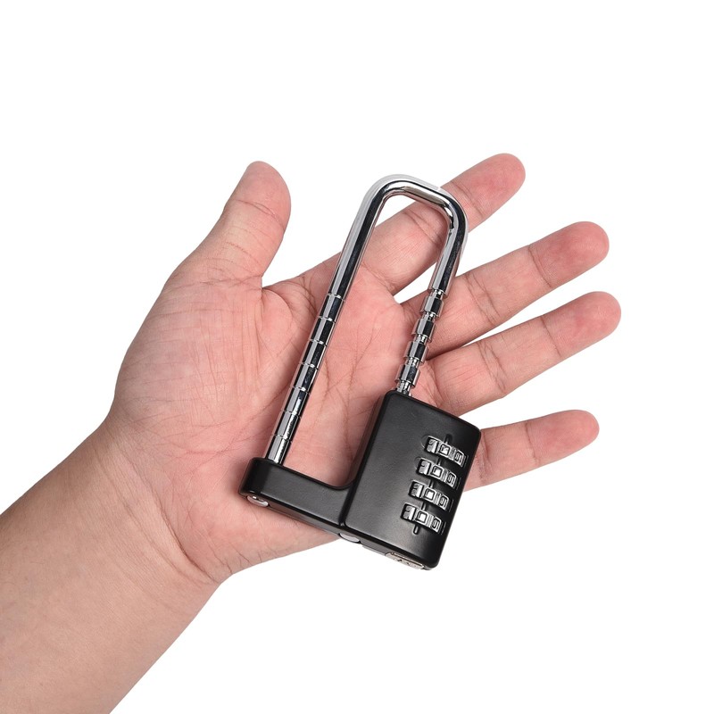 Combination Padlock, Adjustable Long Padlock 4 Digit Password Heavy Duty