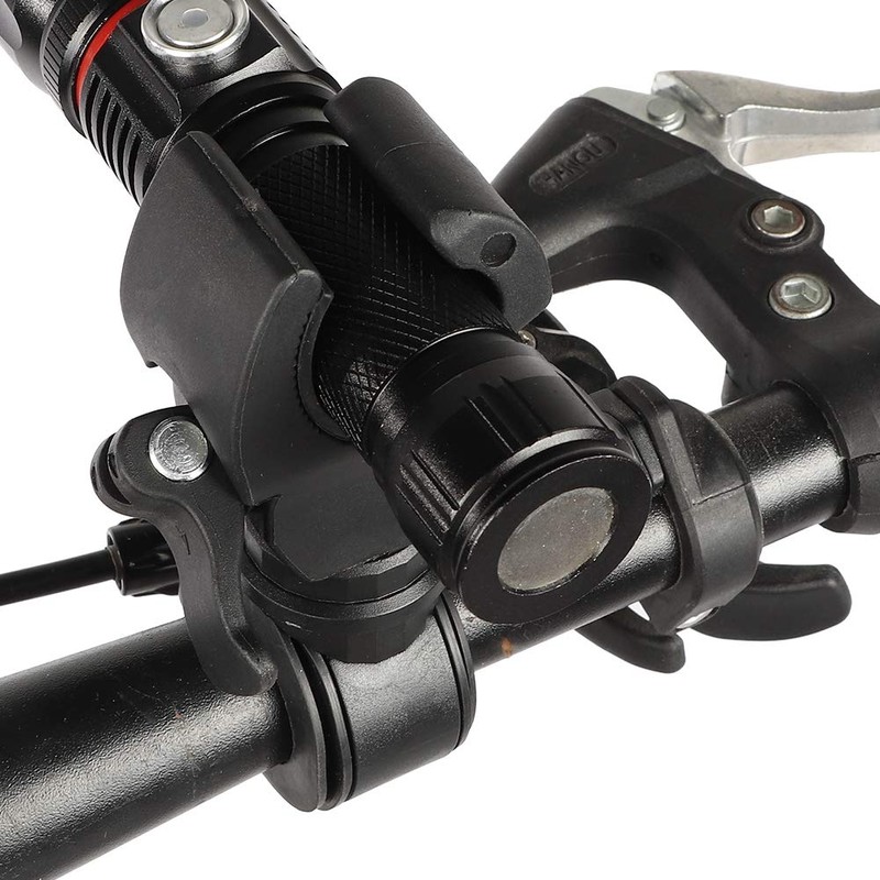 Ausla Universal Flashlight Holder, Non-Slip Rubber Clamp Mount, Quick Installation,