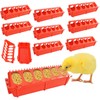 Shoyisenka 10 Pcs Flip Top Chick Feeder, 12 Hole Small