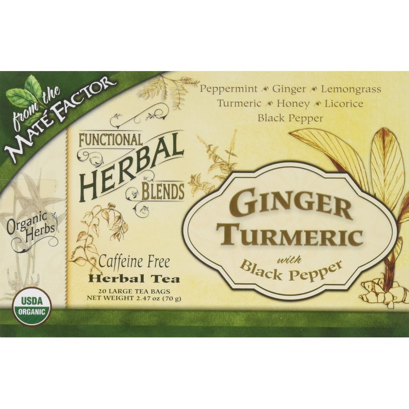 Mate Factor Functional Herbal Blends - Ginger Turmeric with Black