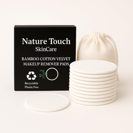 Eco-Friendly Reusable Makeup Remover Pads – 12 Bamboo Cotton Rounds with Mesh Laundry Bag – Soft Washable Facial Pads for Sensitive Skin – Zero Waste Skincare Essentials