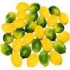 CLESDF 30 Pcs Fake Lemon, Artificial Lemons Faux Fruits Green