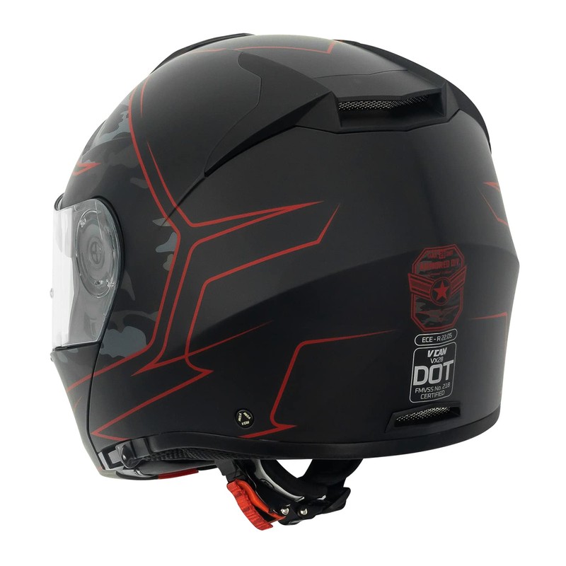 VCAN VX28 Full Face Modular Flip-Up Motorcycle Helmet ECE &