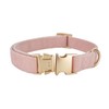YUDOTE Soft Cotton Dog Collar with Metal Buckle Adjustable Heavy