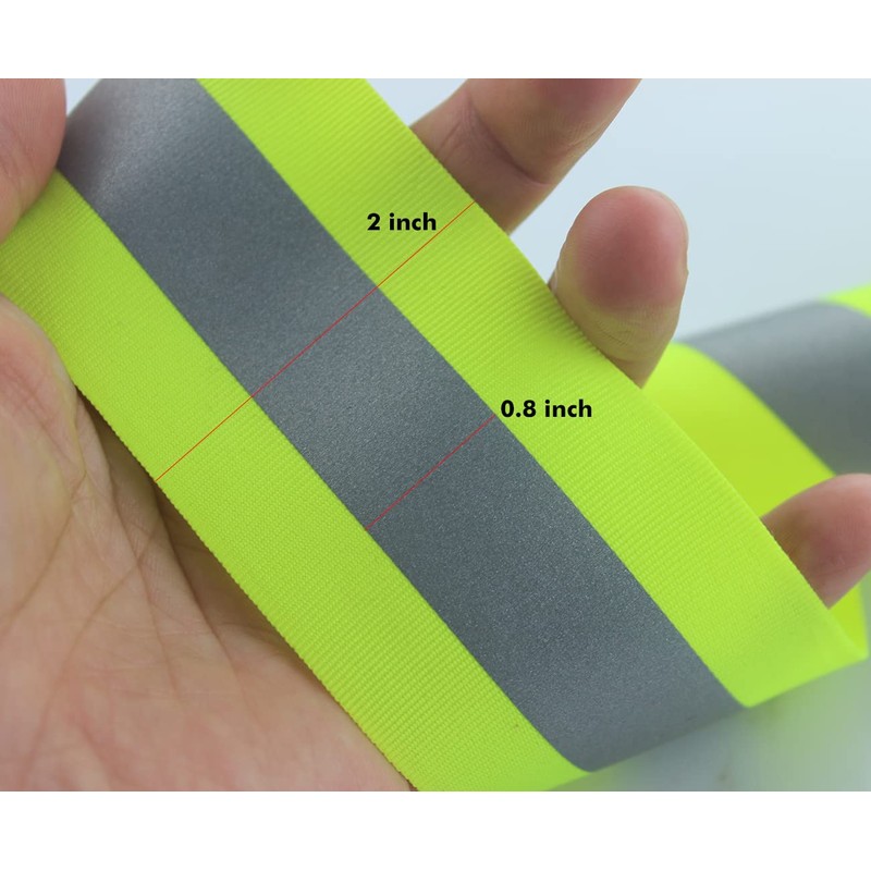 JINBING Silver Sew On Reflective Tape for Clothing Safety Fabric