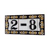 Spanish Flower Ceramic House Number Tiles 7.5cm x 3.5cm Filigree
