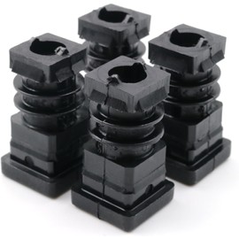 Design61 4 x Threaded Plugs Square Tube Plugs 20 x 20 mm 1.5-2 mm with M10 Internal Thread