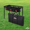 Hike Crew Heavy Duty 600D 3-Burner Stove Storage Carry Bag