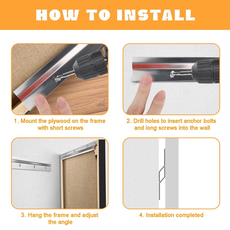 Z-Clamps for Hanging, Heavy Duty 30 cm Suspension System, Interlocking