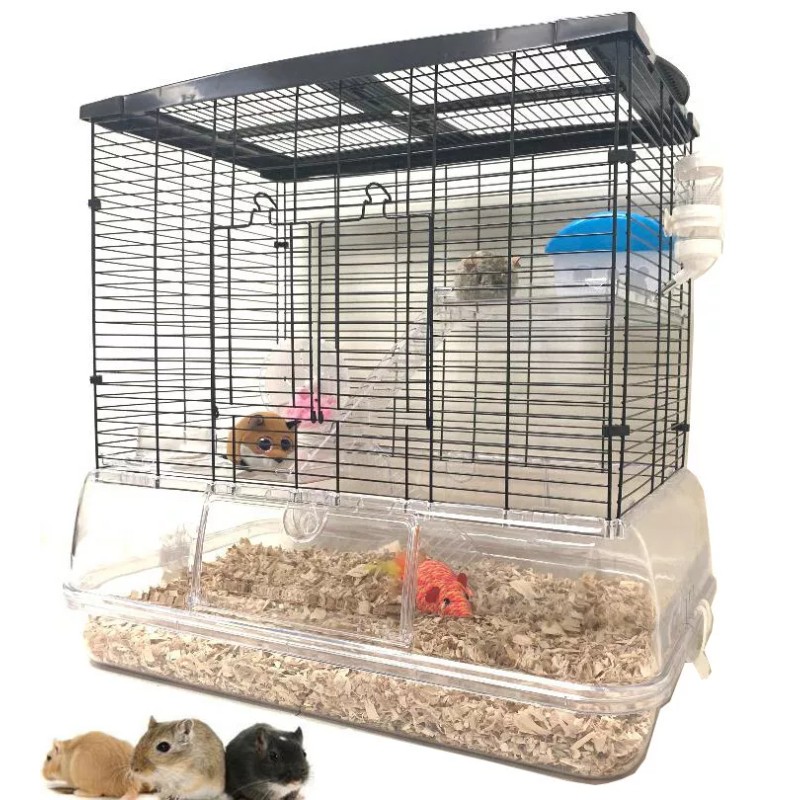 Mcage Large 3-Level Mouse Mansion Acrylic Base Gerbil Habitat Guinea