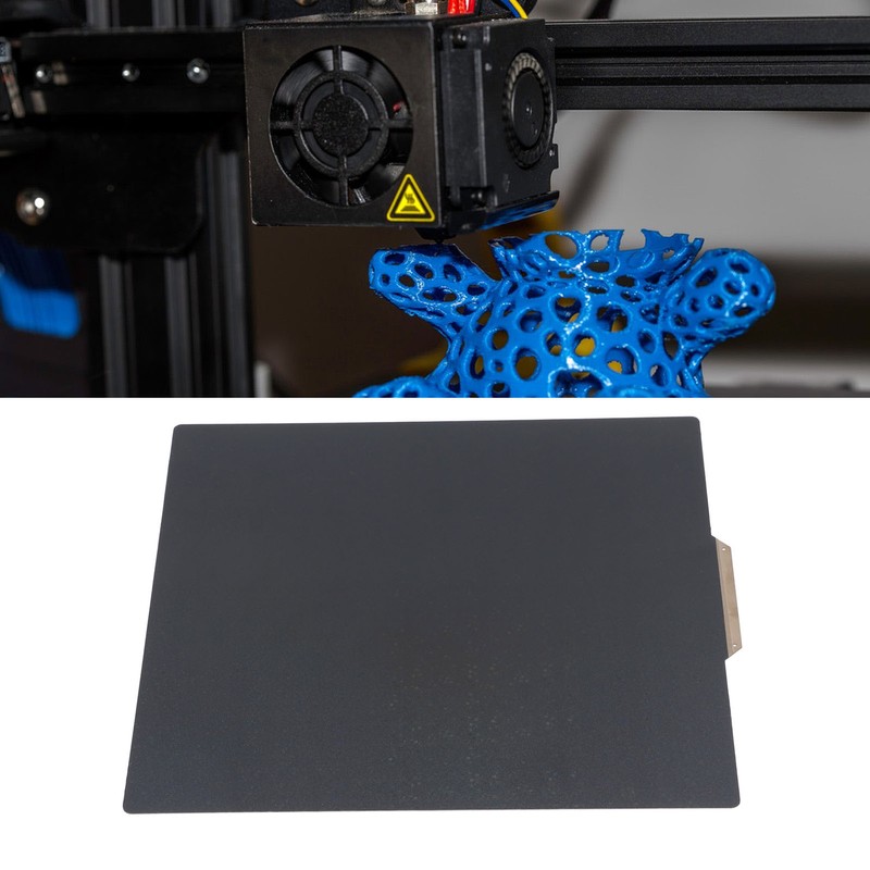 3D Printer Build Plate with Rubber Sheet PEY PEI Texture