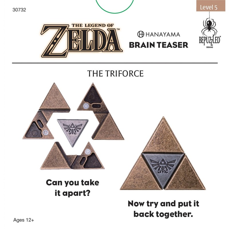BePuzzled, Legend of Zelda Triforce Hanayama Cast Brain Teaser Mensa