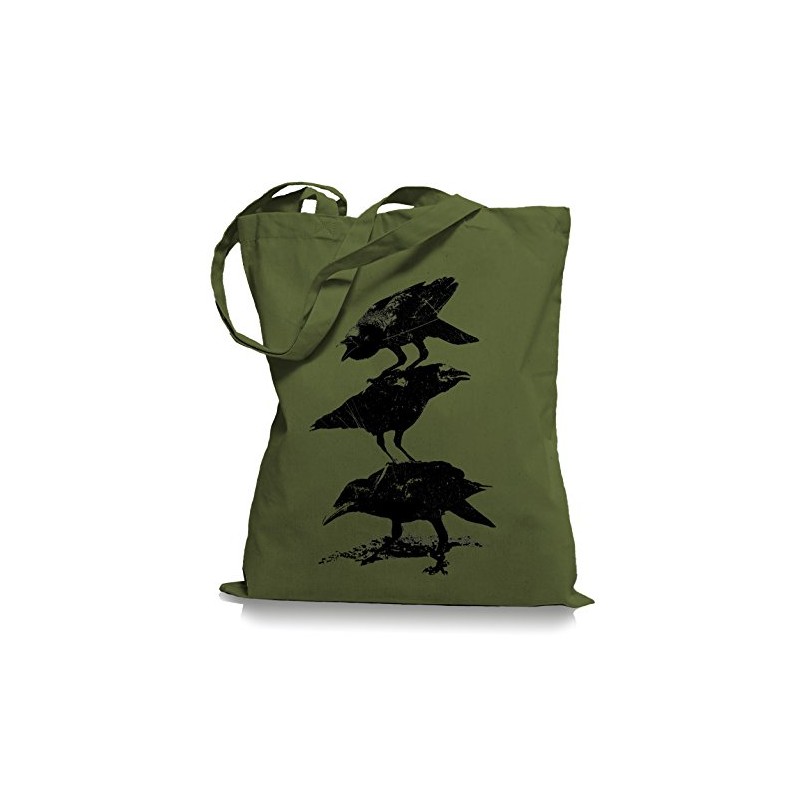Ma2ca® Crows WM101 Jute Bag Tote Bag, Olive Green