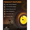 2 Pack 15x6.00-6 Tubeless Lawn Mower Tires, 3" Offset Hub,