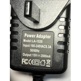 Replacement for 15V 1.2A AC-DC Adaptor Power Supply AK15G-1500120B 4 ULTRALIEVE