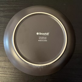 Broyhill Teal & Black Textured Reactive Stoneware Dinnerware Plate 8 1/4”