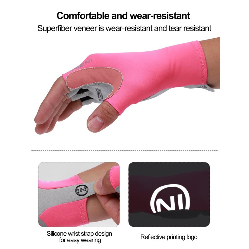 INBIKE Cycling Gloves with Anti-Slip Shock-Absorbing Pad, Half Finger Bike