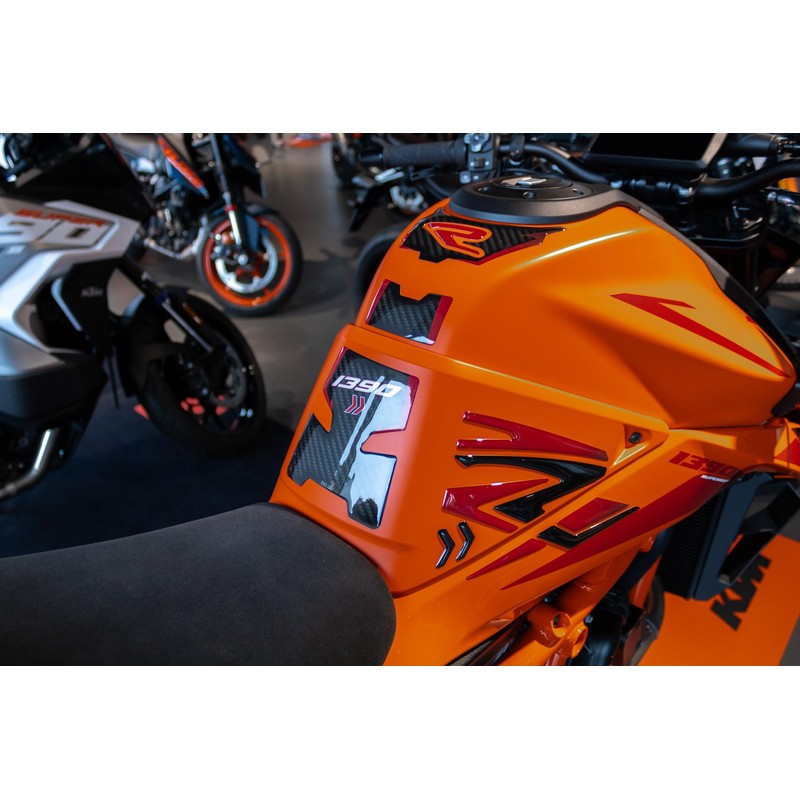 Tankpad Knee-Pad Set 3D Carbon Look Compatible with KTM 1390