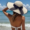 Barelove Sun Visor Hats for Women Wide Brim Straw Ponytail