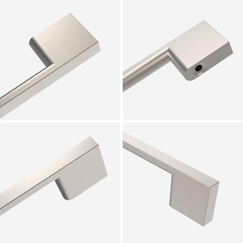 9BUILD 10 Pack Brushed Satin Nickel Cabinet Pulls 3.75 Inch